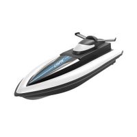 2.4G RC Boat High Speed Racing Rowing Waterproof Rechargeable Vehicles Models Electric Radio Two Battery Black
