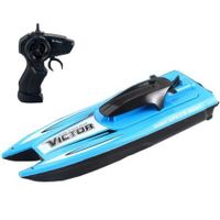 2.4G RC Boat Waterproof High Speed Racing Rechargeable Vehicles Ship Electric Radio Remote Control Toys Black