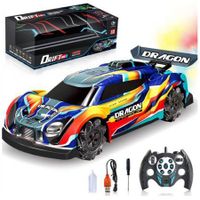 KYAMRC YL-66 1/14 2.4G 4WD RC Car Lateral Drift Spray LED Light  360Rotation Stunt Vehicles Models Remote Control ToysBlue