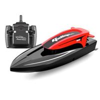 YLR/C High Speed RC Boat 2.4G 20km/h Dual Motors Light Remote Control Ship ToyBlue