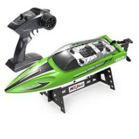 2.4G 4CH RC Boat High Speed LED Light Capsized Reset Speedboat Waterproof 25km/h Electric Racing Vehicles Lakes Pools Green