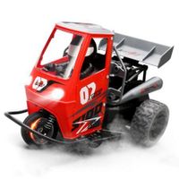 2.4G 2WD RC Tricycle Motorcycle LED Light Spray Stunt Vehicles Car Full Proportional High Speed Differential RTR One Battery