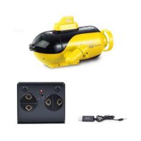 Mini RC Submarine 4 Channels Smart Electric Submarine Boat Simulation Remote Control Drone Model Toy For ChildrenYellow