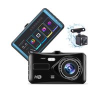 Black-Dash Cam Front with 32G SD Card,1080P FHD Car Driving Recorder 4 inch IPS Screen 170°Wide Angle Dashboard Camera Aluminum Alloy Case,G-Sensor