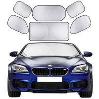 6 Pcs Car Windshield Sunshade, UV Rays Sun Visor Protector, Front Window Sunshades, Foldable Car Sunshade Windscreen for SUV Truck