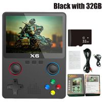 3.5Inch IPS Screen Handheld Game Player Dual Joystick 11 Simulators GBA Video Game Console for Kids Gifts Col Black