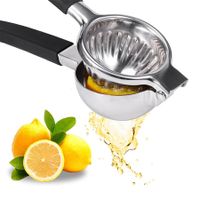 Stainless Steel Lemon Squeezer,Manual Lemon Squeezer with Silicone Handle, Juicer and Fruit Squeezer for Small Oranges(8.5*23 CM)
