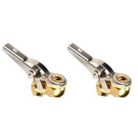 2PCS Tyre Air Valve Tyre Inflating, Air Valve 1/4 Inch NoClip/Clip Copper Tyre Air Valve Suitable For Car Motor