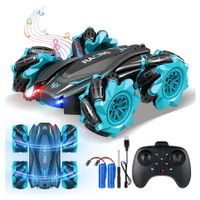 Remote Control Cars for Kids, All Directional Double Sided 360° Rotating 4WD RC Cars, Racing RC Stunt Cars Toy Christmas Birthday Gifts for Boys Girls (Green)