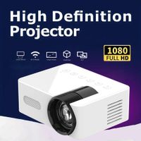 Portable Mini Projector Hd Household Wireless Small Mobile Phone Projection Color White