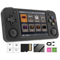 Retro Handheld Game Console,3.5 Inch IPS Screen Built-in 64G TF Card 5528 Games Support HDMI TV Output 5G WiFi Bluetooth 4.2 (Black)