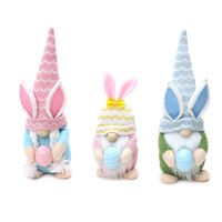 3 Pack of Easter Gnome Bunny with Easter EggHandmade Gnome Faceless Plush Doll,Bunny Gnomes OrnamentsIndoor Spring DecorEaster Decorations Ornaments