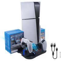 PS5 Slim Cooling Stand with Controller Charging Station