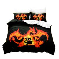 3 Piece 180*200cm Anime Bedding Set 1 Duvet Cover 2 Pillowcases Ultra Soft Comfortable Bed Set Cover for Kids Boys Teens Gifts