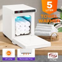 UV Hot Towel Warmer 5L Electric Heater Dryer Cabinet Stainless Steel Sterilliser for Facials Barber Salon Nail Club Home