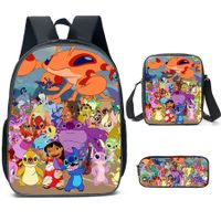 School Bag For Primary And Secondary School Students Three-Piece Set, Backpack+Shoulder Bag+Pencil Case