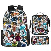 School Bag For Primary And Secondary School Students Three-Piece Set, Backpack+Shoulder Bag+Pencil Case