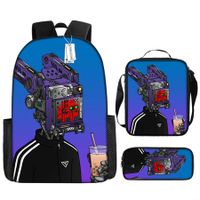 School Bag For Primary And Secondary School Students Three-Piece Set, Backpack+Shoulder Bag+Pencil Case