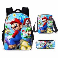 School Bag For Primary And Secondary School Students Three-Piece Set, Backpack+Shoulder Bag+Pencil Case