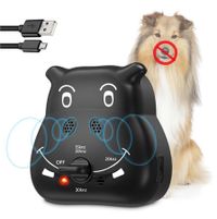 Rechargeable Ultrasonic Anti Dog Barking Device Auto Dog Barking Control Devices with 3 Modes-Black