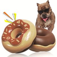 2p Donut Puppy Chew Toys: Small and Medium Breed Dog Seeker Toys for Small and Medium Breed Aggressive Chewer Dog Food Pet Toy Cute Puppy Play Teeth Toy
