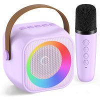Karaoke Machine for Kids,Karaoke Gifts for Girls Ages 3+ Year Old Birthday Party,Christmas Toys Gift for Girls (Purple,1 mic)