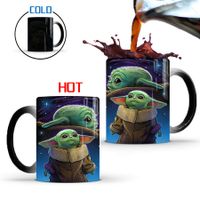 Yoda Magic Color Changing Mug, Creative Ceramic Coffee Mug, Birthday Gift for Boyfriend, Girlfriend, Husband, Wife, Mom and Dad (1 Pack)