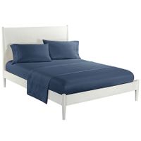 (Queen, gray blue)Queen Bed Sheets Set - 4 Piece Bedding - Brushed Microfiber - Shrinkage and Fade Resistant - Easy Care