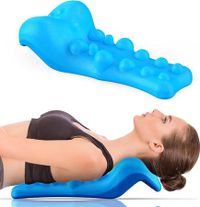 Neck and Shoulder Relaxing with Cervical Traction Device Neck Stretcher,Chiropractic Pillow Cervical Spine Alignment