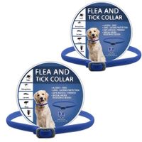 2pack 65cm Dog Flea Tick Collar  Effective Flea Collar and Prevention Dogs Glow-in-the-Dark Insect Repellent Tick Flea Control  8 Month Protection