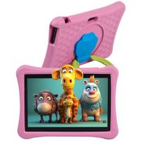 Kid Tablet 10.1 inch, 4GB+64GB, Android 12 Quad Core CPU Support Parental Control Google Play  Shockproof 360 Rotating Handle Kickstand(Pink)