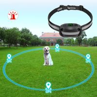 GPS Wireless Dog Fence,Electric Pet Containment System,Waterproof Rechargeable Collar with Beep/Vibration/Shock Correction Mode,Black