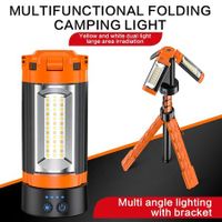 Portable LED Work Light Rotatable Lighting Head Camping Tent Light with Telescopic Tripod