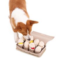 Egg Box Shape Pet Snuffle Mat Easter Gifts Durable Interactive Feed Game for Boredom Cats and Dogs Puppies Treat Dispenser Indoor Outdoor Stress Relief
