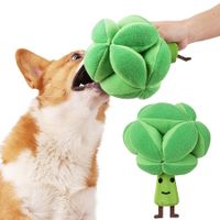 Broccoli Snuffle Ball  Slow Feeding Interactive Dog Puzzle Toy Training Ball Educational Playing Puppies Dogs