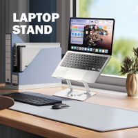 Laptop Holder Stand 360 Degree Swivel Notebook Riser Computer Monitor Foldable Ergonomic PC Station for 11 to 17 Inch Screen