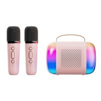 Kids Karaoke Machine, Portable Bluetooth Speaker with 2 Wireless Microphones,Ideal Gift for Girls and Boys