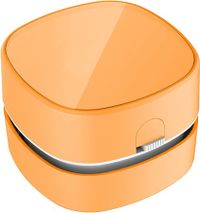 (Orange)Desktop Mini Table dust Sweeper Energy Saving,High Endurance up to 90 mins,Cordless&360o Rotatable Design for Keyboard/Home/School/Office