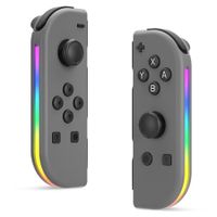 Replacement for Switch Controller,Compatible with Switch Controllers With RGB LEDSupport Wake-up/Screenshot (Grey)