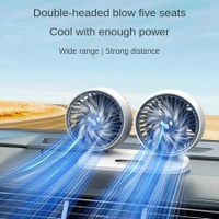 Dual Head Car Fan 360 Degrees All-Round Adjustable In Car Dashboard Air
