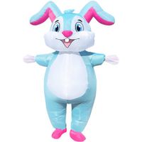 150190cm Inflatable Easter Bunny Costume Blow up Bunny Rabbit  Fancy Dress Costume For Men Women Unisex Bunny Jumpsuit Cosplay Party Costume