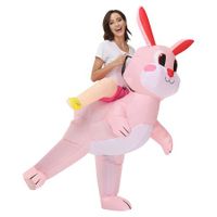 150190cm Inflatable Easter Bunny Costume Blow up Bunny Rabbit  Fancy Dress Costume For Men Women Unisex  Bunny Cosplay Party Costume