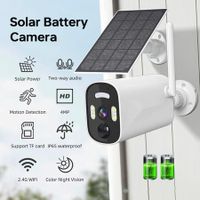 4MP Solar Security Camera Wireless 2.4G WiFi Outdoor, Battery Powered Wifi Surveillance Camera With Solar Panel, Smart Human And Motion Detection, Night Vision