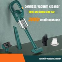 Portable Vacuum Cleaner Wireless Car Vacuum Cleaning Powerful Suction for Home Car Dual Use Cleaning Tool Color Green