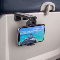 Universal in Flight Airplane Phone Holder Mount,Hands Free Viewing with Multi-Directional Dual 360 Degree Rotation,Pocket Size Must Have Travel Essential Accessory for Flying