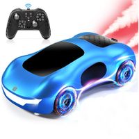 Remote Control Car, 2.4GHz Sunt Car with Cool Lighting and Spray,for Boys Girls Age 6 to 12 (Blue)