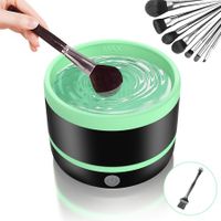 Electric Maker Up Brush Cleaner Rinse Cup,USB Brush Cleaning Washer Rinser for Makerup Brush,Acrylic,Watercolor,Oil,Gouache (Green)