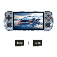 5inch Handheld Game Console ,Retro Game Console 16G 64G 10000+ Game Console  IPS Screen open source Video Game Console Gifts Blue