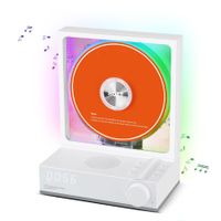 CD Player Portable Bluetooth 5.3 Desktop CD Player with RGB Lights Portable CD Player with HiFi Speakers,Boombox Player Support TF Card,Transcription,Timer,LED Screen Music Player for Home Kids Gift