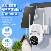 WiFi Security Camera CCTV Set Solar Wireless Home PTZ Outdoor Surveillance System 4MP Spy Waterproof Remote Channel
